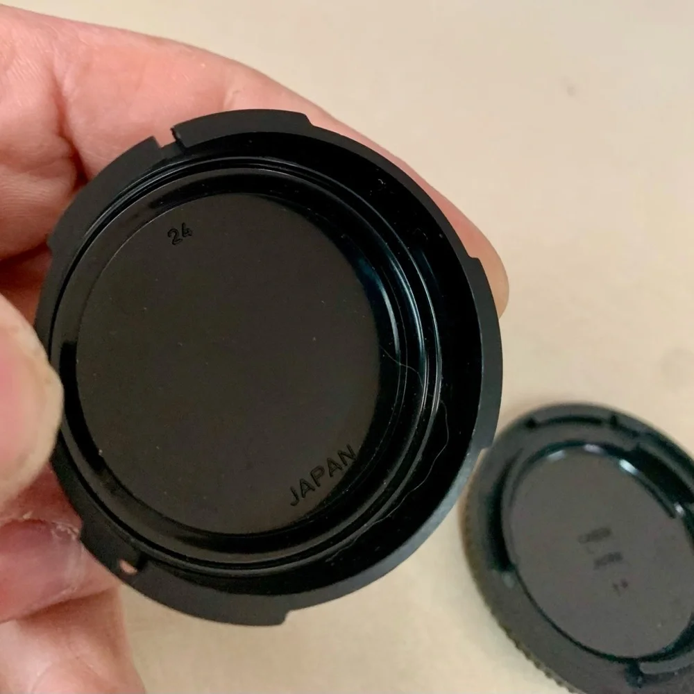 Genuine Front & Rear Lens Caps For Canon FD 24mm F/2.8 Wide Angle MF Lens